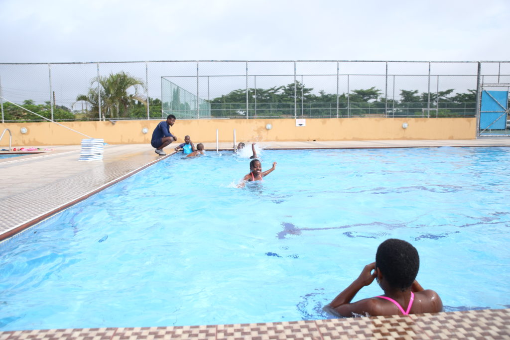 Greensprings Students swimming