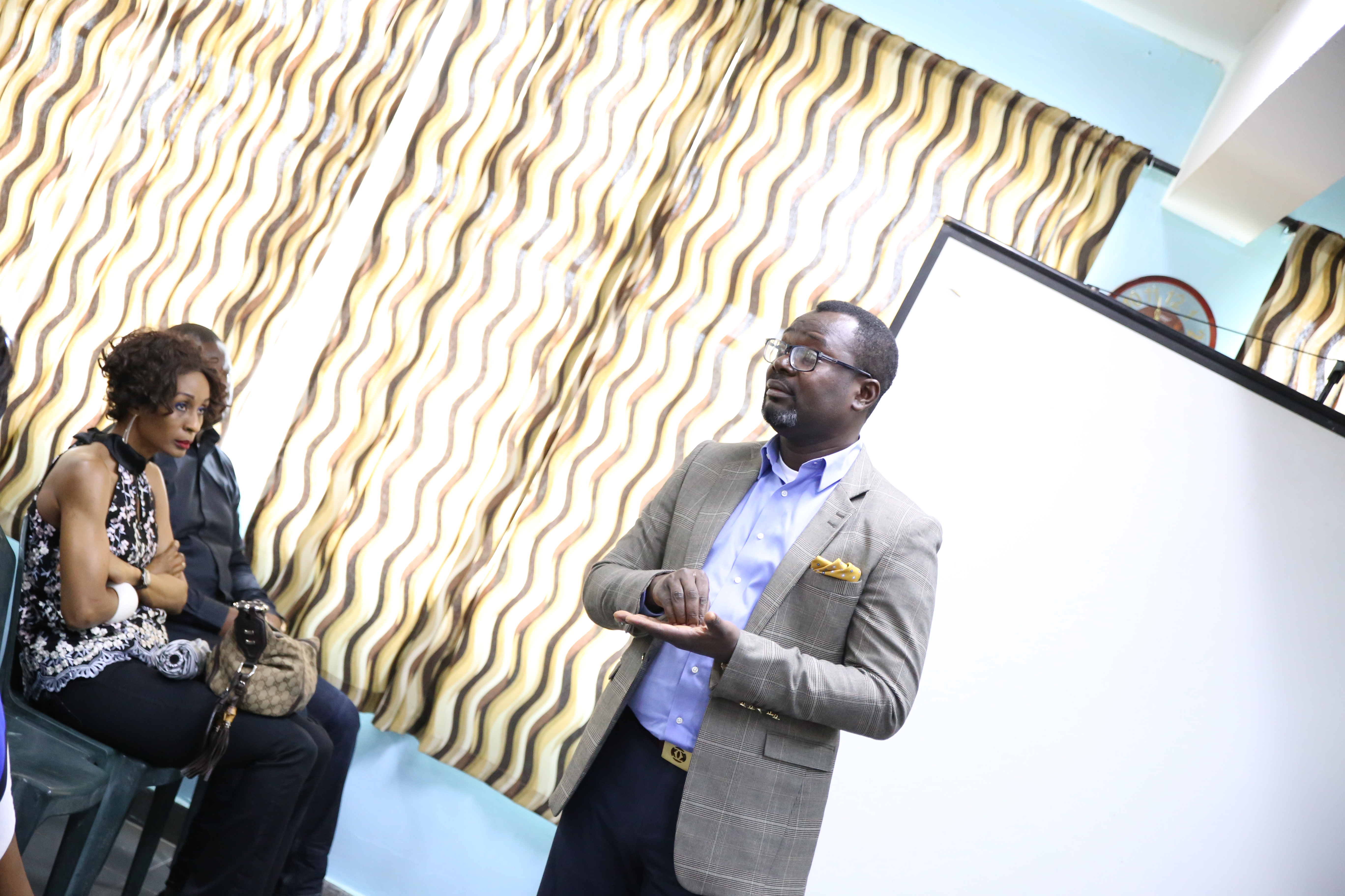 Guidance Counselor speaking to parents at Greensprings School Lekki