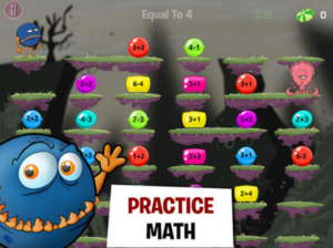 Practice math with monster math app