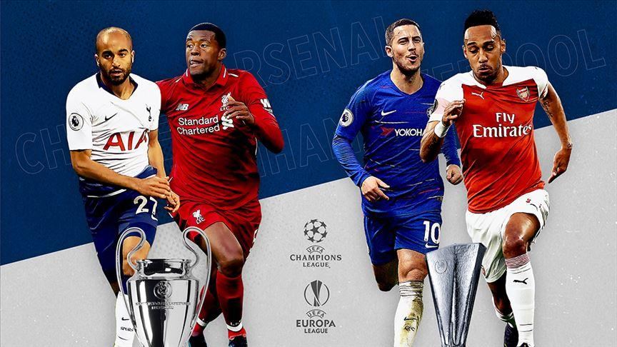 EPL Europa League Champions League