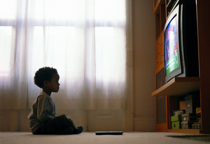 Boy Watching Television